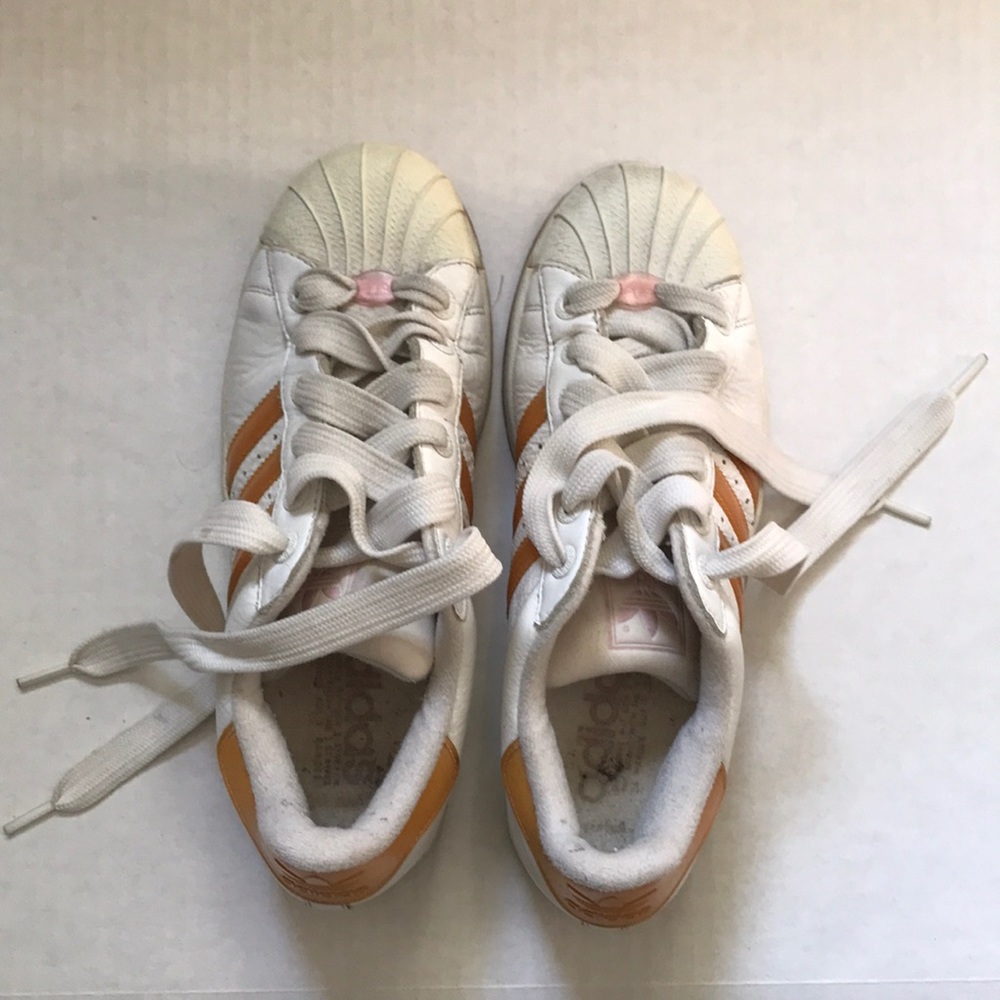 Y2k Vintage pink jelly adidas shell toes 8.5 pink